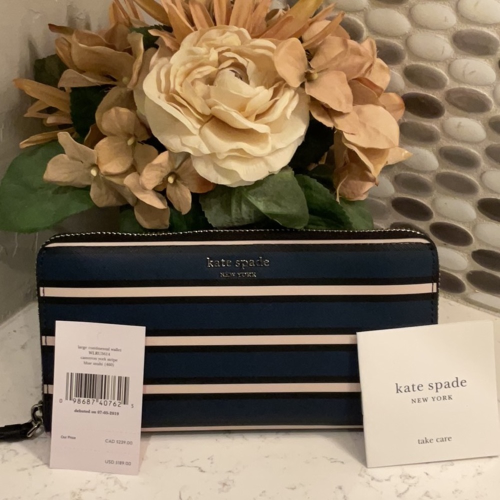 Kate Spade Continental Cameron York stripe
